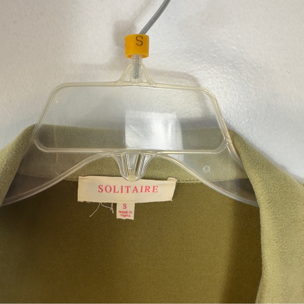Solltaaire small green 19 p2p 28-1/2 length. Blazer jacket beautiful preowned - Picture 9 of 9